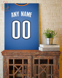 Thumbnail for Oklahoma City Jersey Custom Canvas Print Wall Art for Boy Girl Men Women Basketball Personalized Canvas Art