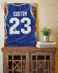 Thumbnail for Philadelphia 76ers Jersey Custom Canvas Print Wall Art for Boy Girl Men Women Basketball Personalized Canvas Art