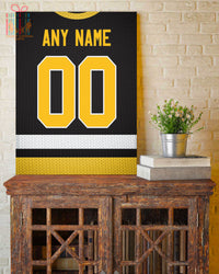 Thumbnail for Pittsburgh Jersey Custom Canvas Print Wall Art for Boy Girl Men Women Hockey Personalized Canvas Art