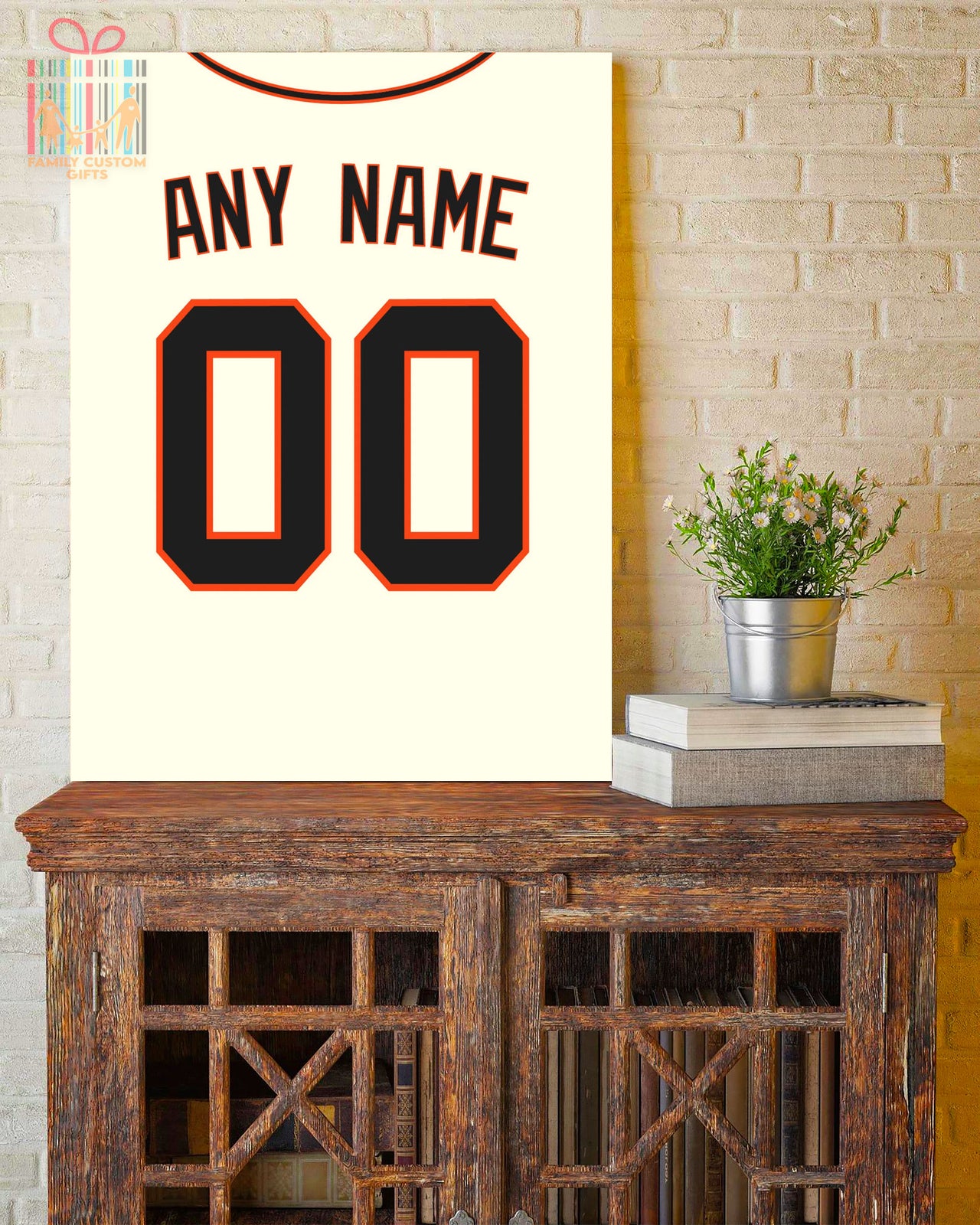 San Francisco Jersey Custom Canvas Print Wall Art for Boy Girl Men Women Baseball Personalized Canvas Art