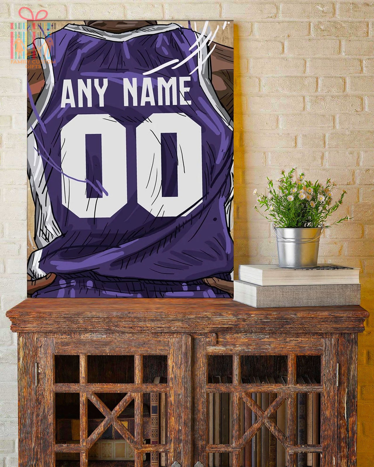 Sacramento Kings Jersey Custom Canvas Print Wall Art for Boy Girl Men Women Basketball Personalized Canvas Art