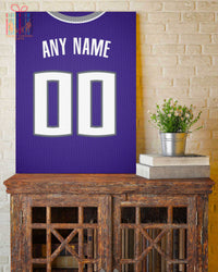 Thumbnail for Sacramento Jersey Custom Canvas Print Wall Art for Boy Girl Men Women Basketball Personalized Canvas Art