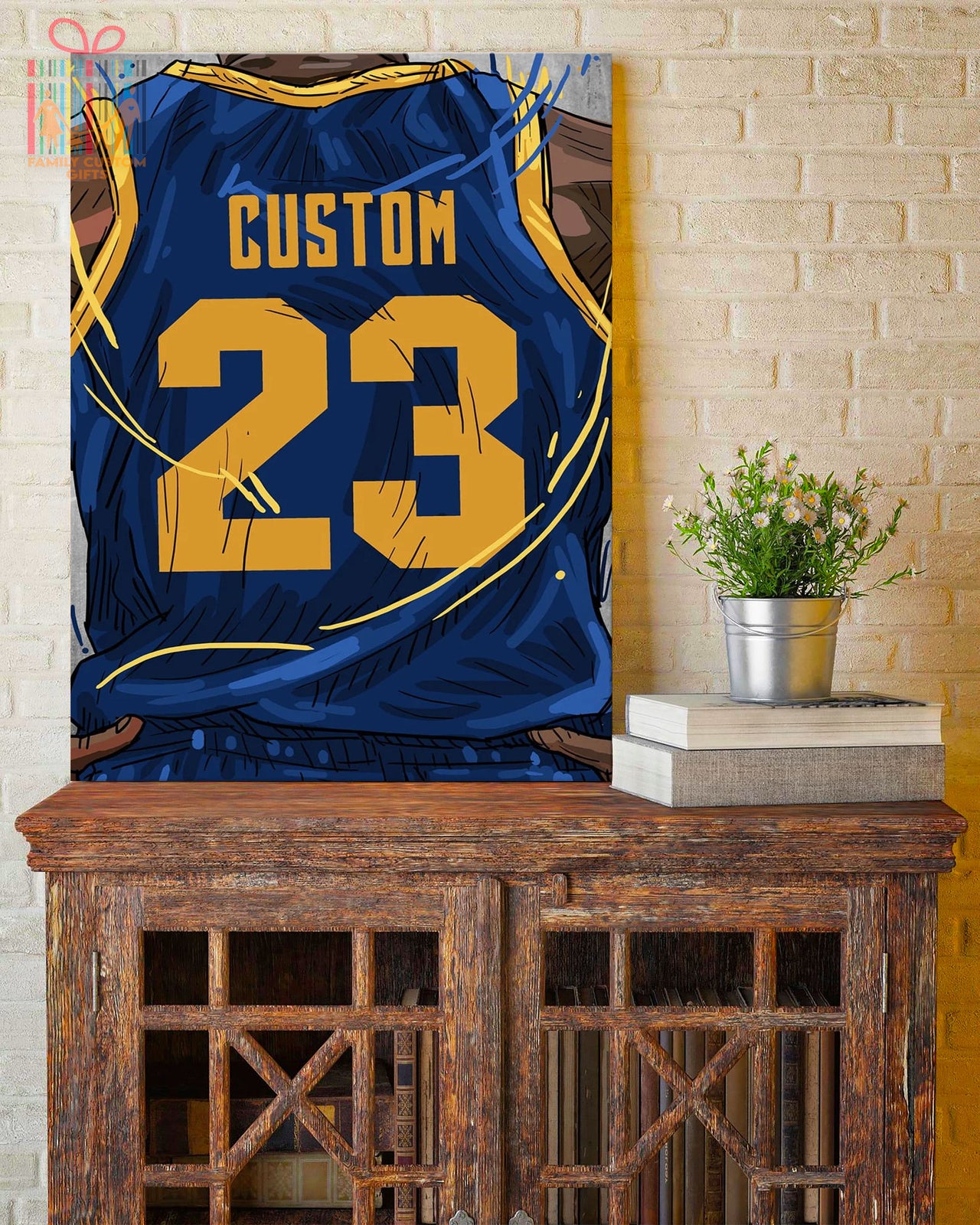 San Francisco Dons Jersey Custom Canvas Print Wall Art for Boy Girl Men Women Basketball Personalized Canvas Art