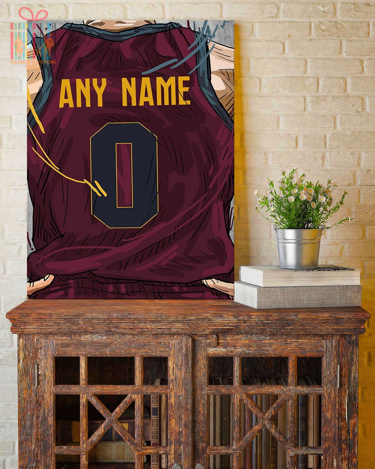 Cleveland Cavaliers Jersey Custom Canvas Print Wall Art for Boy Girl Men Women Basketball Personalized Canvas Art