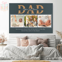 Thumbnail for Custom Canvas Print Wall Art  Daddy Daughter Stepped Up Dad Canvas Art - Personalized Father Day Photo Gift Canvas