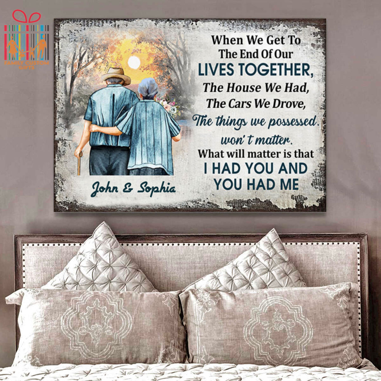 Custom Canvas Print Wall Art Family Old Couple When We Get Personalized Canvas Art for Couple