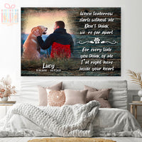 Thumbnail for Custom Canvas Print Wall Art Cat Dog Memorial Gift Canvas Art - Pet Loss Gift, Memorial Canvas Art