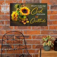 Thumbnail for Custom Canvas Print Wall Art Butterfly God, Grace and Gratitude Canvas Art - Matte Canvas (1.25