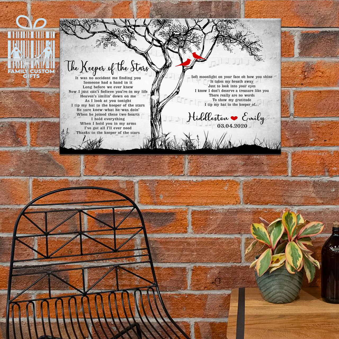 Personalized Our Song On Canvas, Song Lyric Canvas, Wedding Anniversary Gift, Song Lyric Wall Art, Gift for Couples