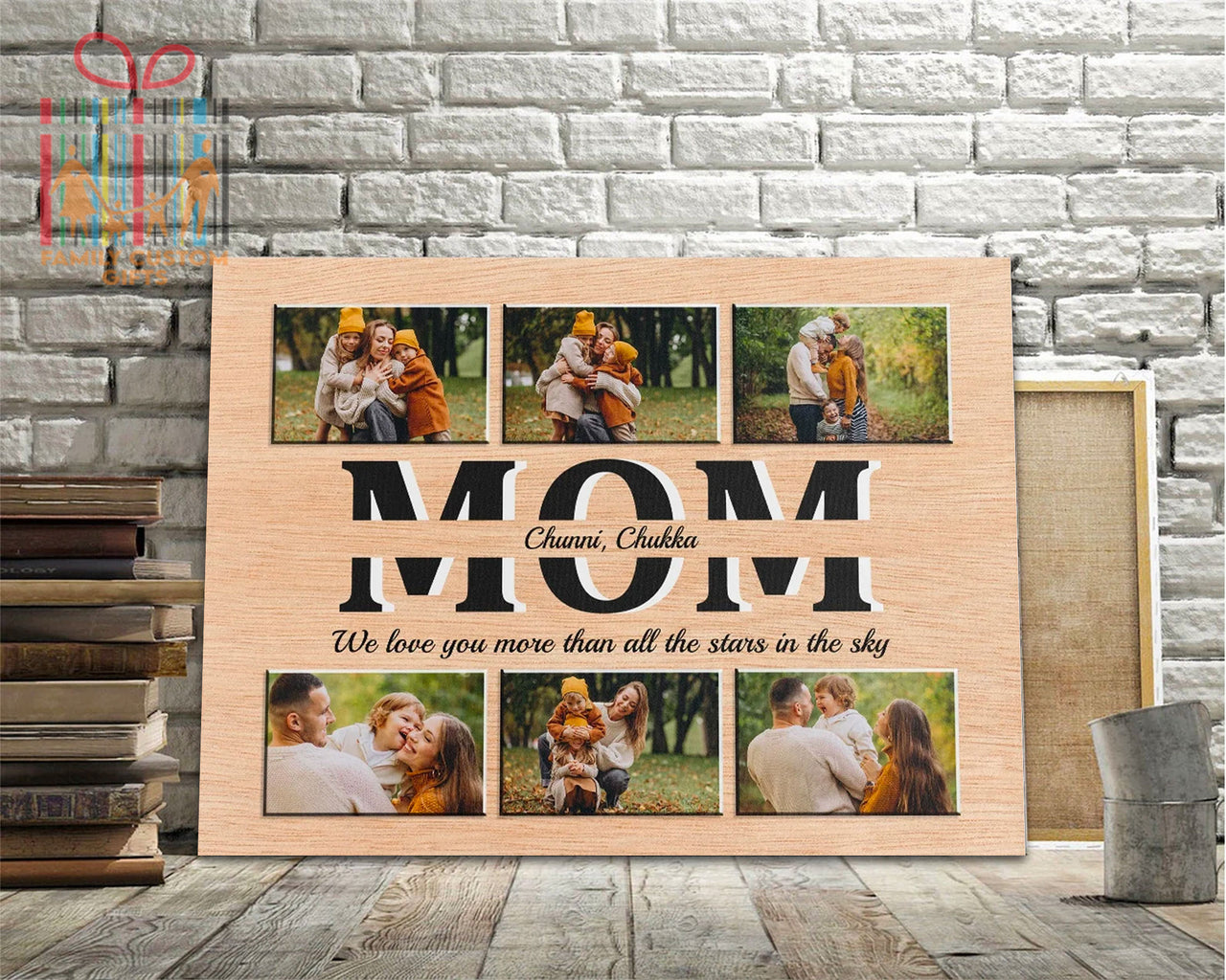 Personalized Mom Gift, Custom Photo Quote Print for Mom, Mothers Day Canvas Print, Mom Thank you Gift, Custom Wall Print