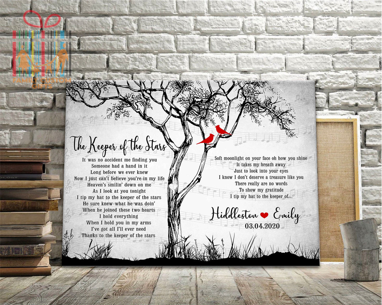 Personalized Our Song On Canvas, Song Lyric Canvas, Wedding Anniversary Gift, Song Lyric Wall Art, Gift for Couples