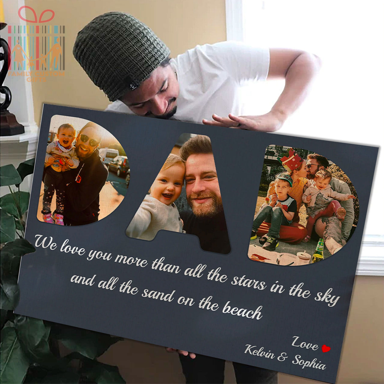 Dad and I Personalized Photo Tile: Gift/Send Personalized Gifts Gifts  Online JVS1177847 |IGP.com