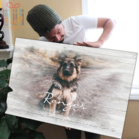 Thumbnail for Custom Canvas Print Wall Art Dog Memorial Gift Canvas Art - Personalized Dog Loss Photo Gift