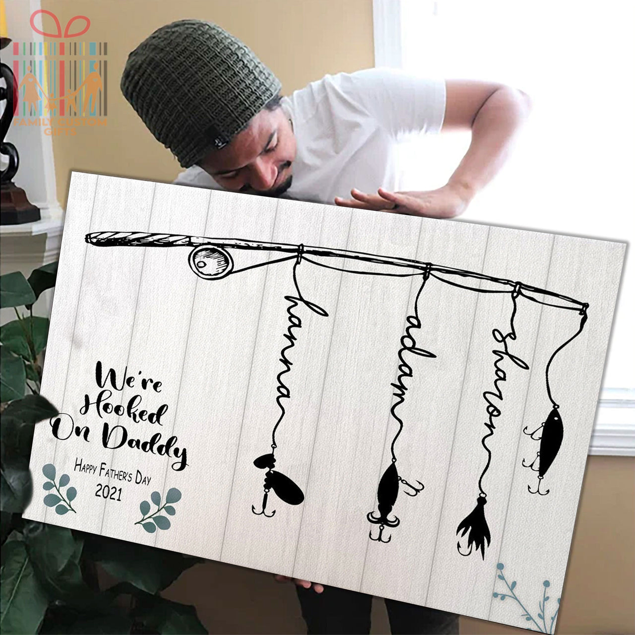 Personalized canvas outlet for dad