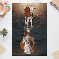 Thumbnail for Custom Jigsaw Puzzle for Kids Adults Hereford in A Pond Believe in Yourself Personalized Puzzle