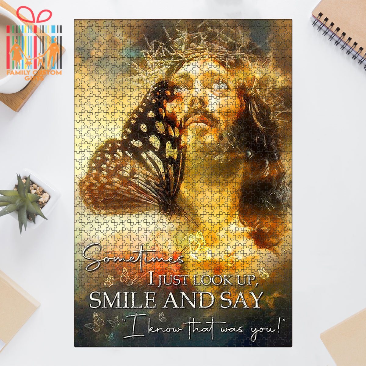 Custom Jigsaw Puzzle for Kids Adults Jesus Christ I Know That Was You God! Thank You! Personalized Puzzle