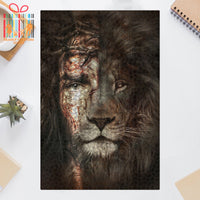 Thumbnail for Custom Jigsaw Puzzle for Kids Adults Jesus And Lion - The Perfect Combination Personalized Puzzle