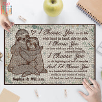 Thumbnail for Custom Jigsaw Puzzle for Kids Adults Sloth Couple I Choose You Personalized Puzzle for Couple