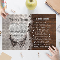 Thumbnail for Custom Jigsaw Puzzle for Adults We're A Team Personalized Puzzle for Couple