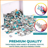Thumbnail for Custom Jigsaw Puzzle for Kids Adults Hereford in A Pond Believe in Yourself Personalized Puzzle
