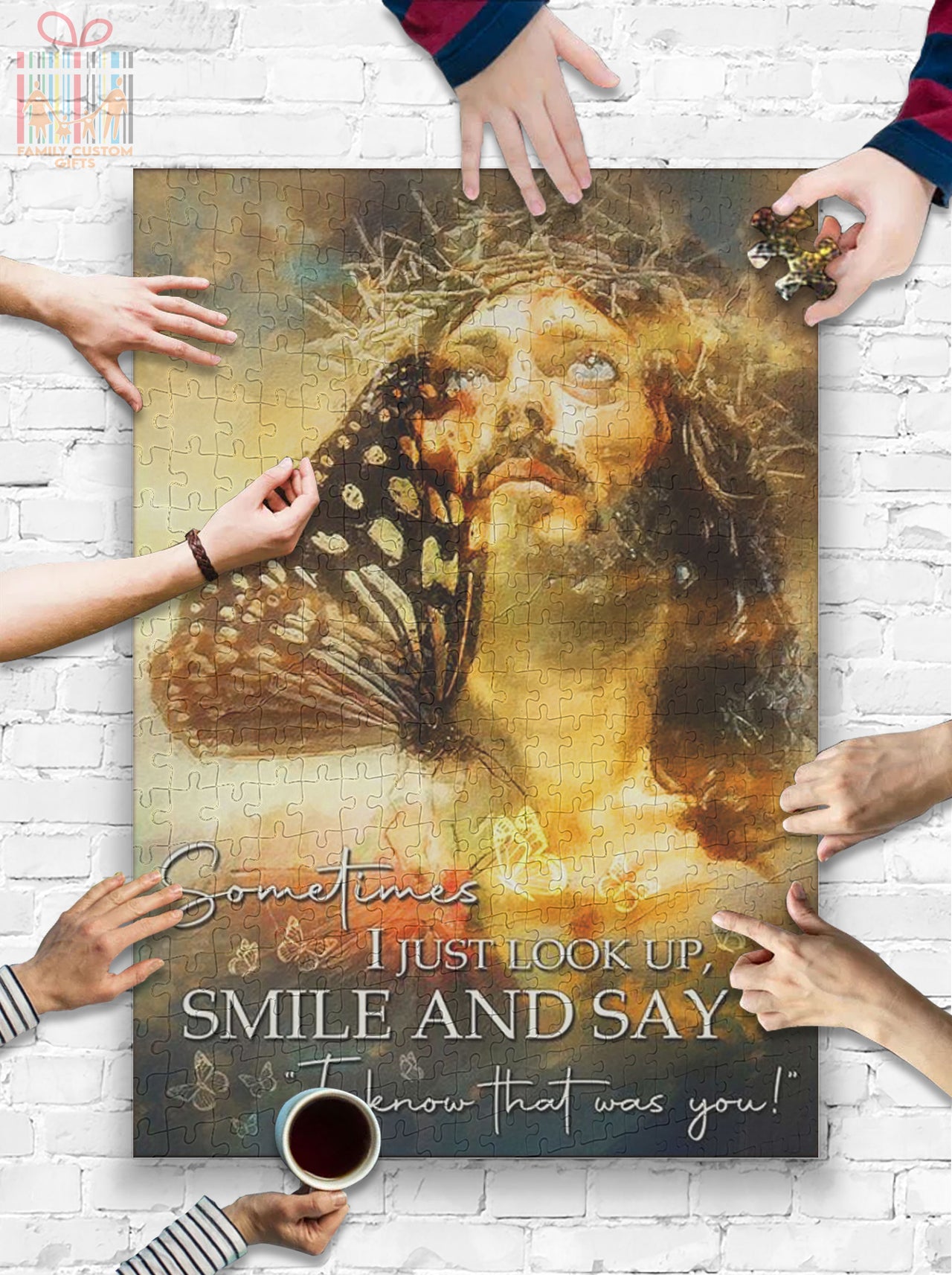 Custom Jigsaw Puzzle for Kids Adults Jesus Christ I Know That Was You God! Thank You! Personalized Puzzle