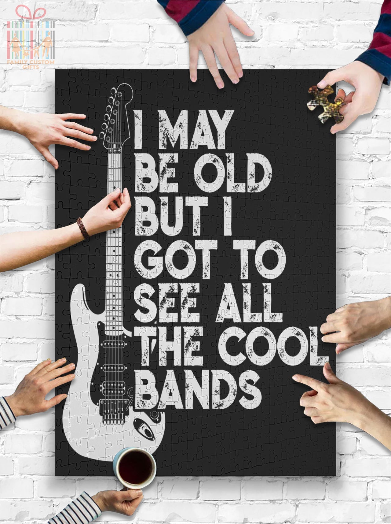 Custom Jigsaw Puzzle for Kids Adults I May Be Old But I Got To See All The Cool Bands Personalized Puzzle