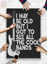 Thumbnail for Custom Jigsaw Puzzle for Kids Adults I May Be Old But I Got To See All The Cool Bands Personalized Puzzle