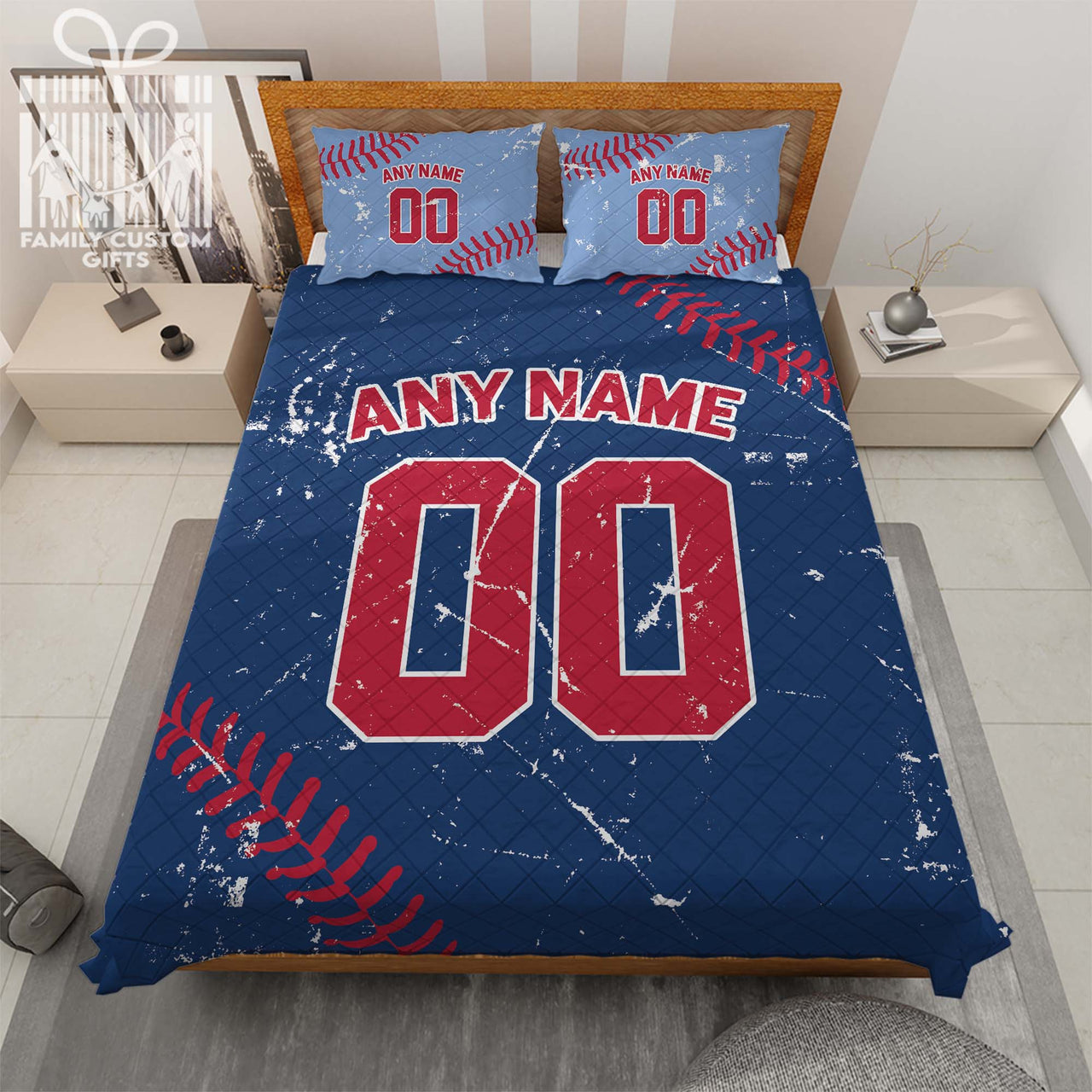 Baseball Bedspreads Custom Quilt Sets Philadelphia Jersey