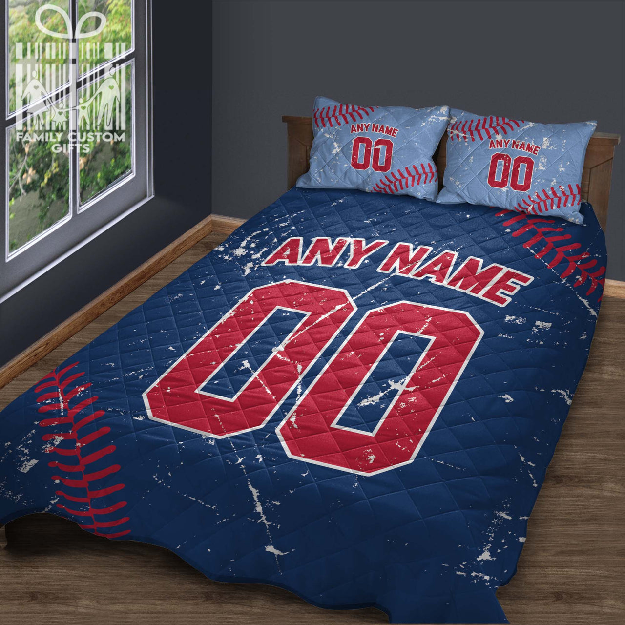 Custom Quilt Sets Philadelphia Jersey Personalized Baseball Premium Quilt Bedding for Men Women