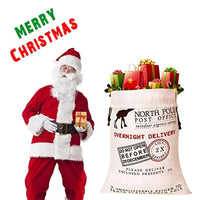 Thumbnail for Drawstring Santa Sacks: Large Christmas Gift Bags for Candy & Cookie Storage - Trendy Xmas Tree Ornament and Festive Decor