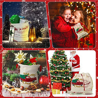 Thumbnail for Drawstring Santa Sacks: Large Christmas Gift Bags for Candy & Cookie Storage - Trendy Xmas Tree Ornament and Festive Decor