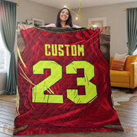 Thumbnail for Custom Premium Quilt Blanket Atlanta Jersey Basketball Personalized Quilt Gifts for Her & Him