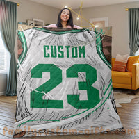 Thumbnail for Custom Premium Quilt Blanket Boston Jersey Basketball Personalized Quilt Gifts for Her & Him