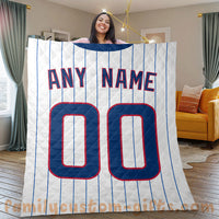 Thumbnail for Custom Premium Quilt Blanket Chicago Jersey Baseball Personalized Quilt Gifts for Her & Him