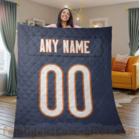 Thumbnail for Custom Premium Quilt Blanket Chicago Jersey American Football Personalized Quilt Gifts for Her & Him