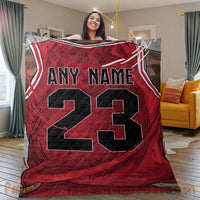 Thumbnail for Custom Premium Quilt Blanket Chicago Jersey Basketball Personalized Quilt Gifts for Her & Him