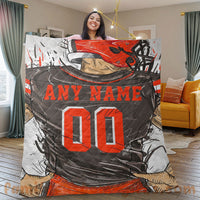 Thumbnail for Custom Premium Quilt Blanket Cleveland Jersey American Football Personalized Quilt Gifts for Her & Him