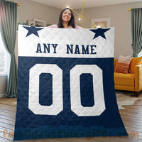 Thumbnail for Custom Premium Quilt Blanket Dallas Jersey American Football Personalized Quilt Gifts for Her & Him