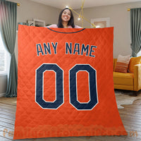 Thumbnail for Custom Premium Quilt Blanket Detroit Jersey Baseball Personalized Quilt Gifts for Her & Him