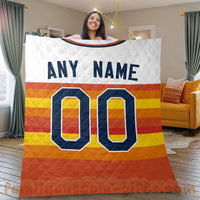 Thumbnail for Custom Premium Quilt Blanket Houston Jersey Baseball Personalized Quilt Gifts for Her & Him