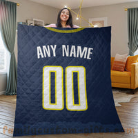 Thumbnail for Custom Premium Quilt Blanket Indiana Jersey Basketball Personalized Quilt Gifts for Her & Him