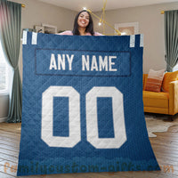 Thumbnail for Custom Premium Quilt Blanket Indianapolis Jersey American Football Personalized Quilt Gifts for Her & Him
