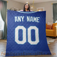 Thumbnail for Custom Premium Quilt Blanket Kansas City Jersey Baseball Personalized Quilt Gifts for Her & Him