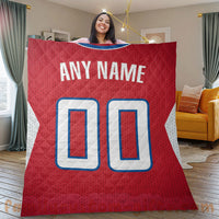 Thumbnail for Custom Premium Quilt Blanket Los Angeles Jersey Basketball Personalized Quilt Gifts for Her & Him