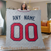 Thumbnail for Custom Premium Quilt Blanket Minnesota Jersey Baseball Personalized Quilt Gifts for Her & Him