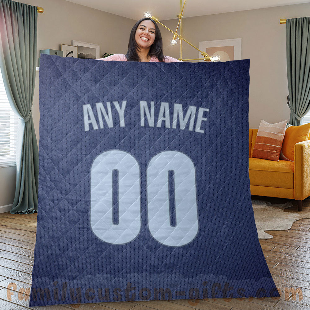 Custom Premium Quilt Blanket Memphis Jersey Basketball Personalized Quilt Gifts for Her & Him