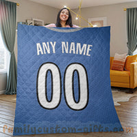 Thumbnail for Custom Premium Quilt Blanket Minnesota Jersey Basketball Personalized Quilt Gifts for Her & Him