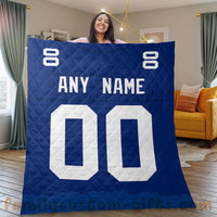 Thumbnail for Custom Premium Quilt Blanket New York Jersey American Football Personalized Quilt Gifts for Her & Him