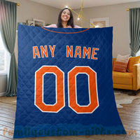 Thumbnail for Custom Premium Quilt Blanket New York Jersey Baseball Personalized Quilt Gifts for Her & Him