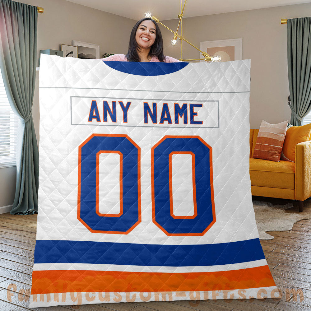 Custom Premium Quilt Blanket New York Jersey American Football Personalized Quilt Gifts for Her & Him